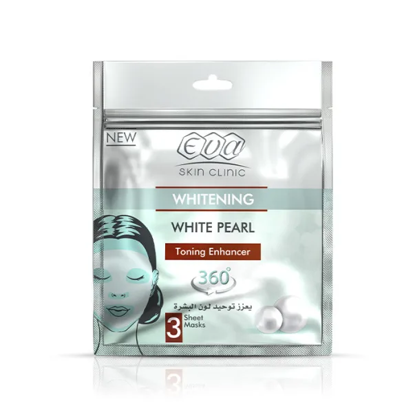 إيفا Skin Clinic تفتيح & Toning Enhancer Sheet Masks with White Pearl Extract
