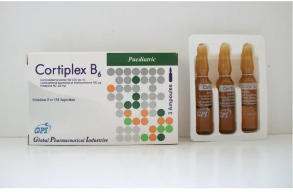 Cortiplex B6 Pediatric with Corticoadrenal Extract Corticosteroid & Pyridoxine HCl محلول أمبولات for Intramuscular Injection