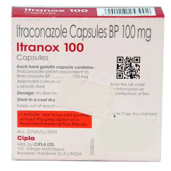 Itranox 100 مجم Itraconazole مضاد للفطريات