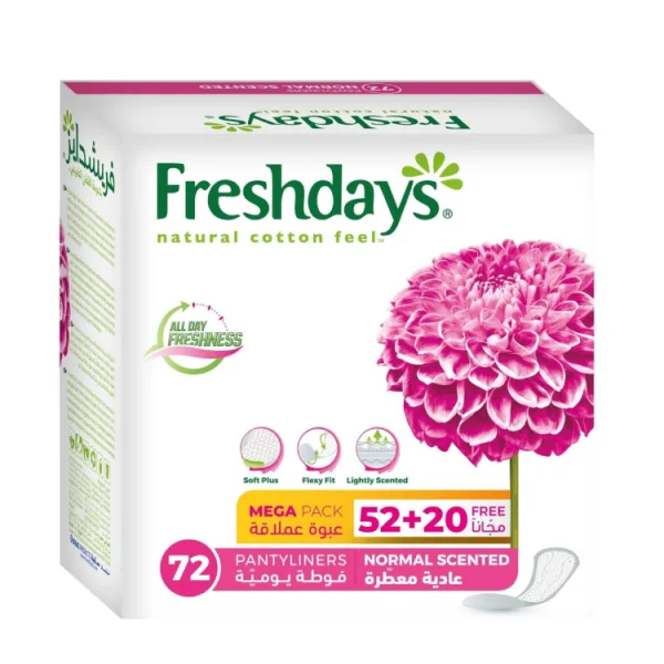Freshdays Natural Cotton Feel Normal Panty Liners