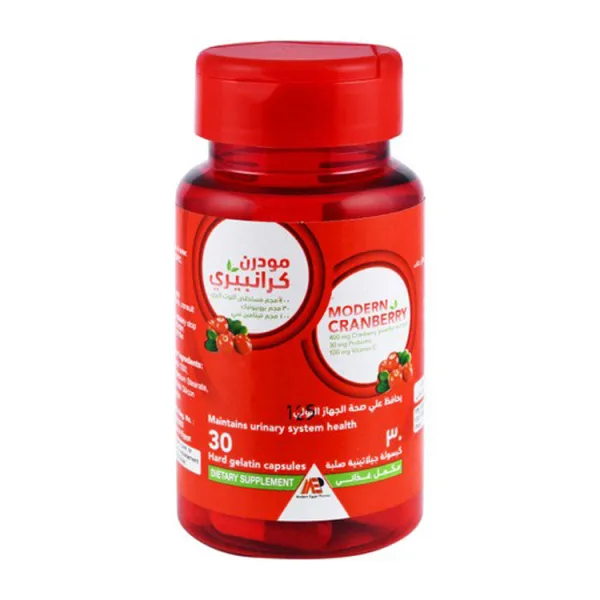 Modern 400 مجم Cranberry Extract Urinary Support مكمل غذائي with Probiotic & فيتامين سي