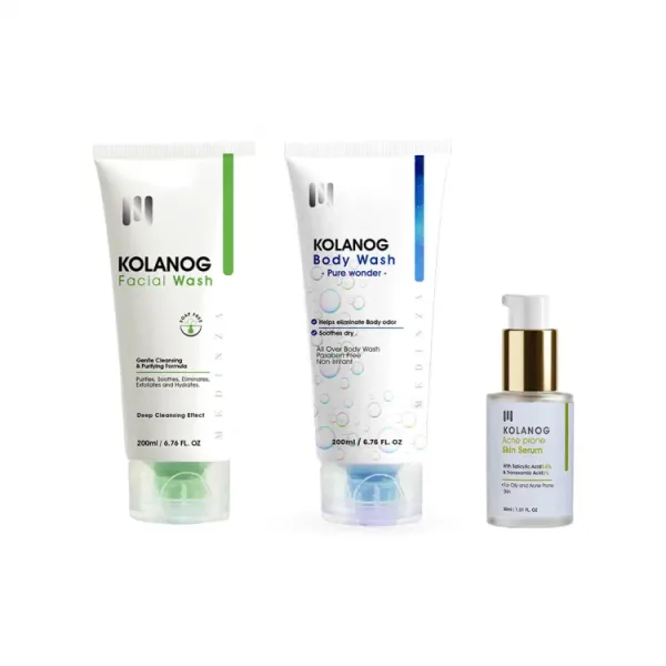 Kolanog مهدئ ومسكن منقي & Exfoliating غسول للوجه for Acne-Prone & Oily Skin - صابون free oils free