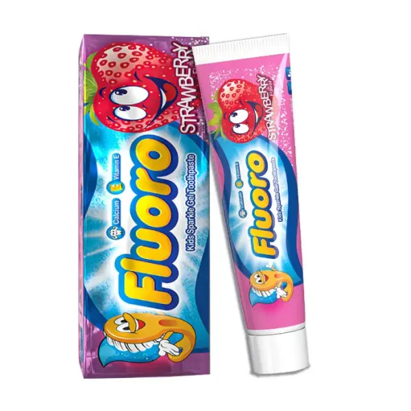 Fluoro Sparkle معجون أسنان جل Strawberry Flavor للأطفال