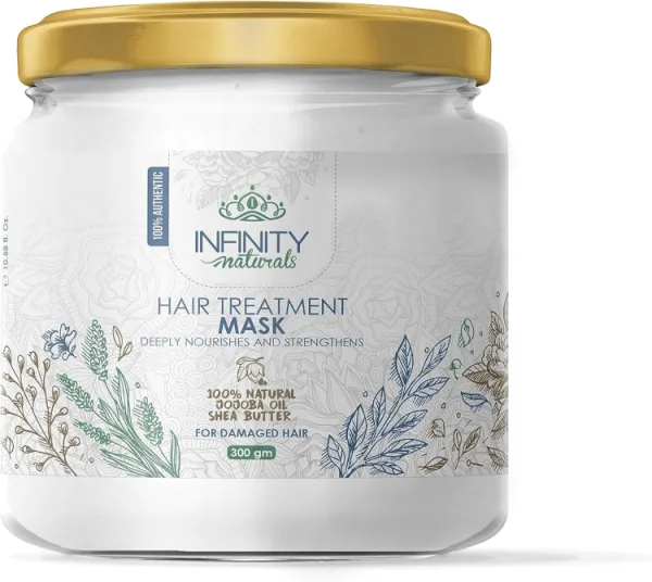 Infinity Naturals Nourishing & Strengthening Jojoba زيت & Shea Butter Treatment Mask for Damaged Hair - mineral زيت free silicon free parabens free