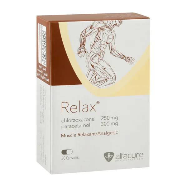 Relax 250 مجم Chlorzoxazone & 300 مجم Paracetamol Muscle Relaxant & Analgesic