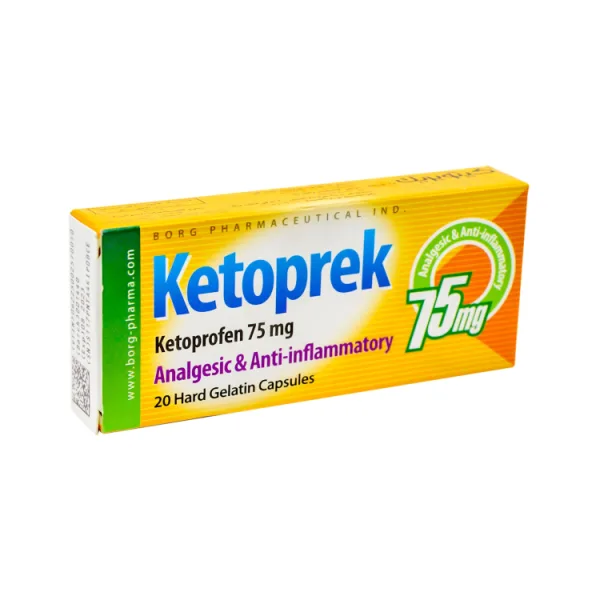 Ketoprek 75 مجم Ketoprofen Analgesic & Anti-inflammatory