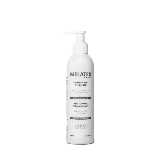 Melatex Lightening & Exfoliating Facial غسول منظف with فيتامين سي & AHA for All Skin Types (200 مل) & تفتيح & مرطب Facial كريم with حمض الهيالورونيك SPF50+ (50 مل) (Special Offer)
