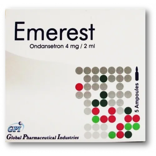 Emerest 4 مجم/2 مل Ondansetron محلول أمبولات for Intravenous Infusion Intramuscular & Intravenous Injection
