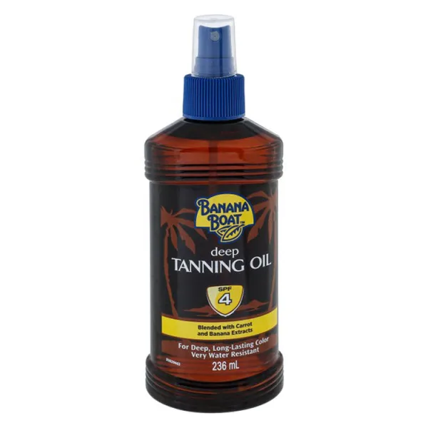 Banana Boat Water-Resistant Deep Tanning زيت بخاخ with Carrot & Banana Extracts SPF4